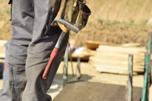 Handwerker auf Baustelle